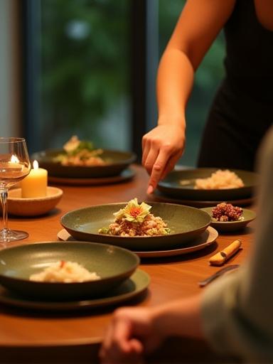 プライベート空間での贅沢なディナー体験