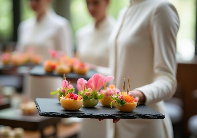 プロフェッショナルなスタッフによるフルサービスケータリング