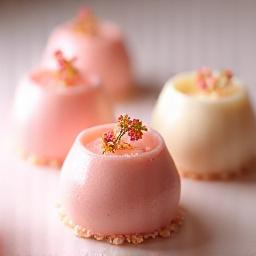 パステルカラーの春のデザート